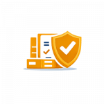 illustration d'un bouclier de securité doré