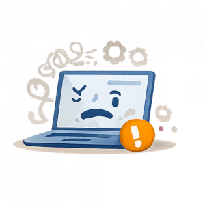 illustration ordinateur en panne